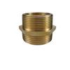 Brass Fire Hose Adapter 112 Inch NPT Male To 112 Inch NST NH Male Hex Nipple for Fire Hose Threaded Connections