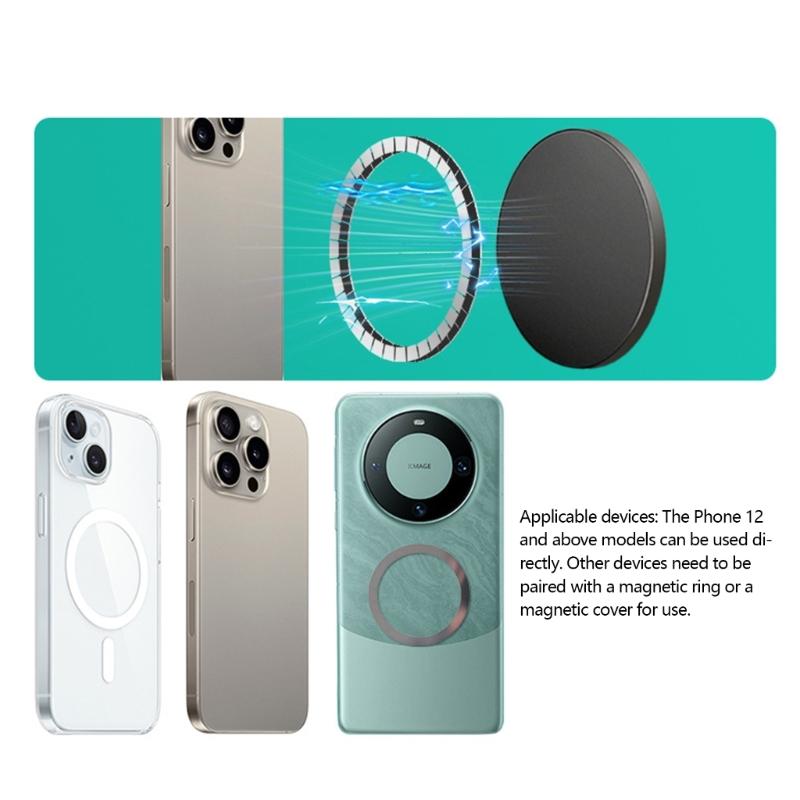 Aluminum Magnetic Phone Holder Head for Car Indoor Use Adjustable Angle Easy Setups Head Versatile Application