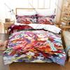 No Game No Life Duvet Cover + 2 Pillowcases, Classic Fantasy Anime Print Bedding Set Soft Fabric Decor Gift for Anime & Game