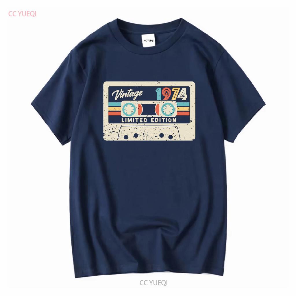 50th Birthday T Shirt Vintage 1974 Limited Edition Cassette For Long Or Short Sleeves Vintage Washed Breathable