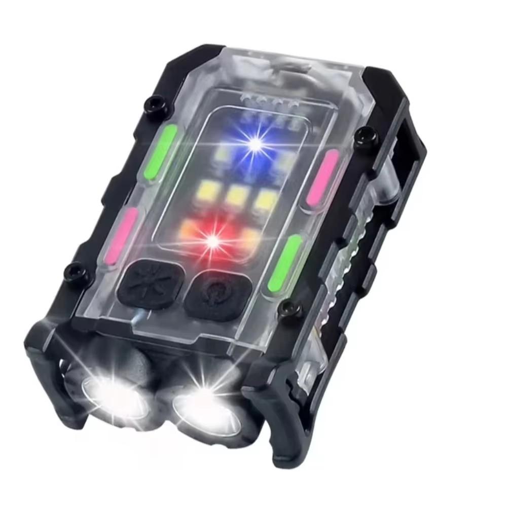 

Светодиодный фонарик с двойным источником света, перезаряжаемый через USB, яркий прожектор, походный фонарь, 5 режимов, аварийная рабочая лампа, встроенный аккумулятор color bar