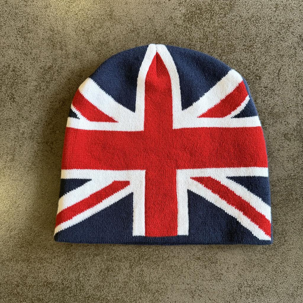 UK-Muster Strickmütze für Herren Damen Stilvolle Warme Wintermütze