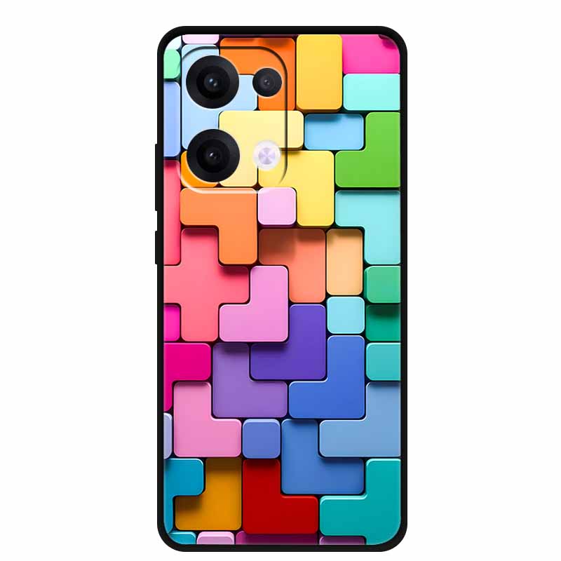For Oppo Reno13 5G Case Soft TPU Cute Cartoon Silicon Back Cover for Oppo Reno 13 Pro Phone Cases Reno13Pro 13Pro 5G Black Shell