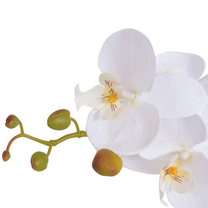 VidaXL Artificial Plant with Pot Orchid 65 Cm White