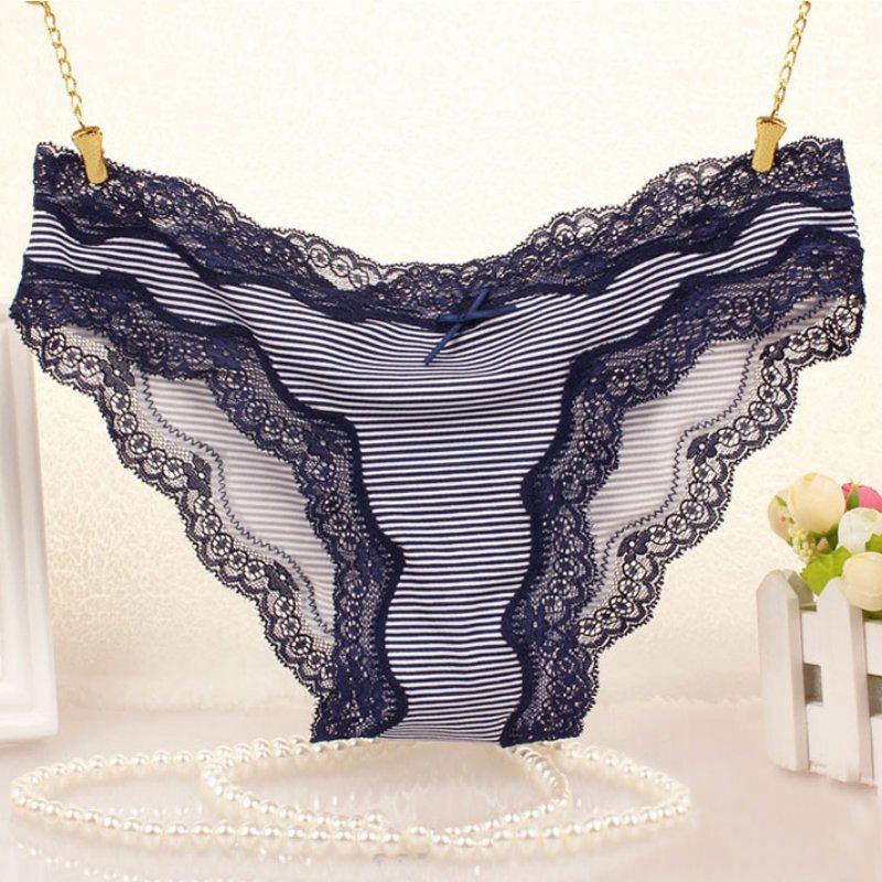 Lace Dot Printed Underwear Women Panties Lady Briefs