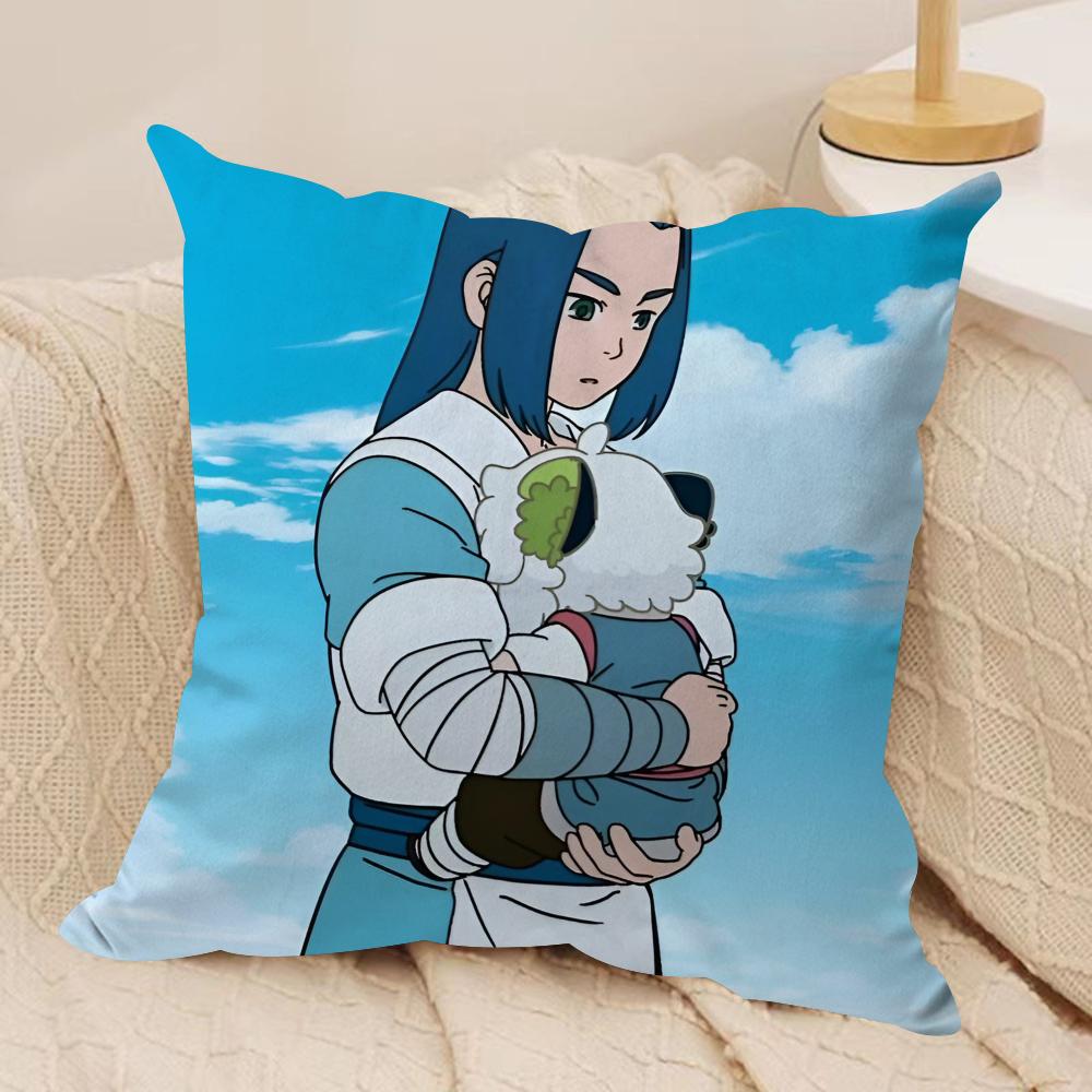 Anime The Legend of Hei Cushion Cover Soft Plush Fabric Double-Sided Printed Sofa Cushion Cover for All Seasons Home Decor Gift