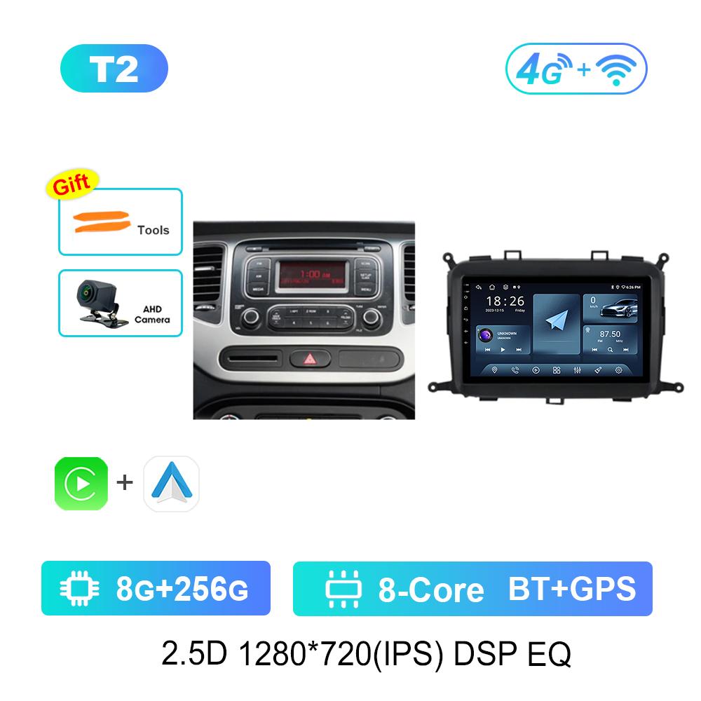 9'' Car Radio Multimedia Player for Kia Carens RP 3 III 2013 - 2018 GPS Navigation WiFi BT Android System 4G Carplay Head Unit