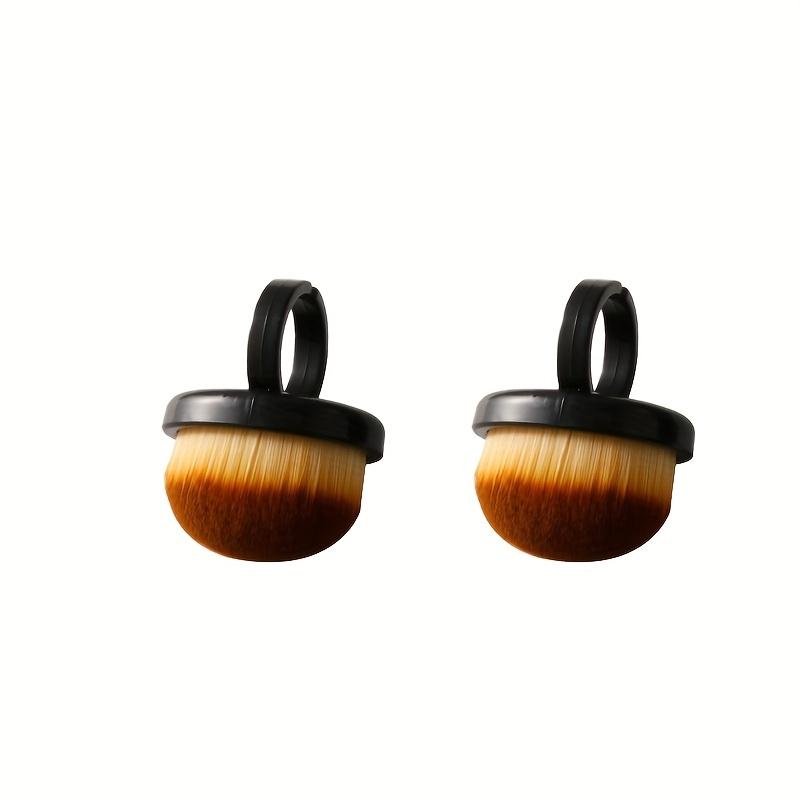 3Pcs Soft Nail Ring Brush with Short Handle, Ergonomic Soft Bristle Manicure Brush, Fragrance-Free Gentle Dust Debris Remover