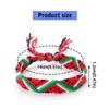 Watermelon Geometric Woven Bracelet Unisex Bracelet Adjustable Cotton Wristband Wrist Jewelry for Casual or Formal Wear