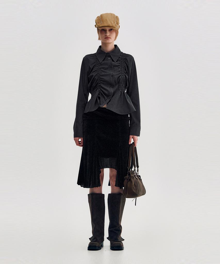 Kimzisu Ruched Belt Tote Bag _ Brown