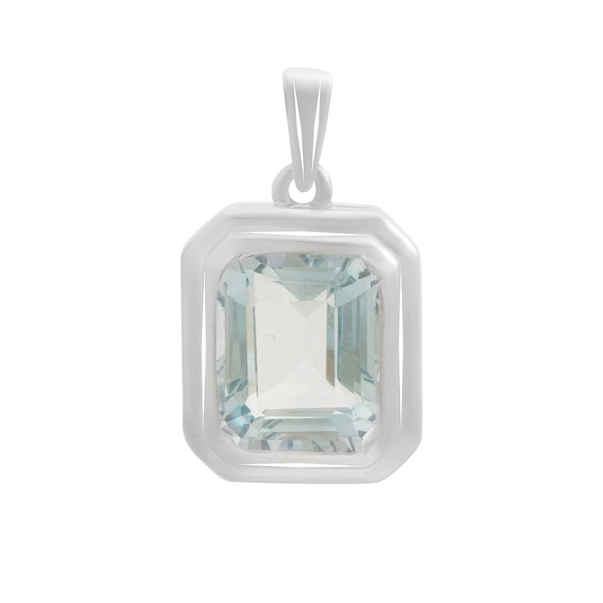 

Срібна підвіска з топазом 3.86ct (2179764) небо синє світло кольору