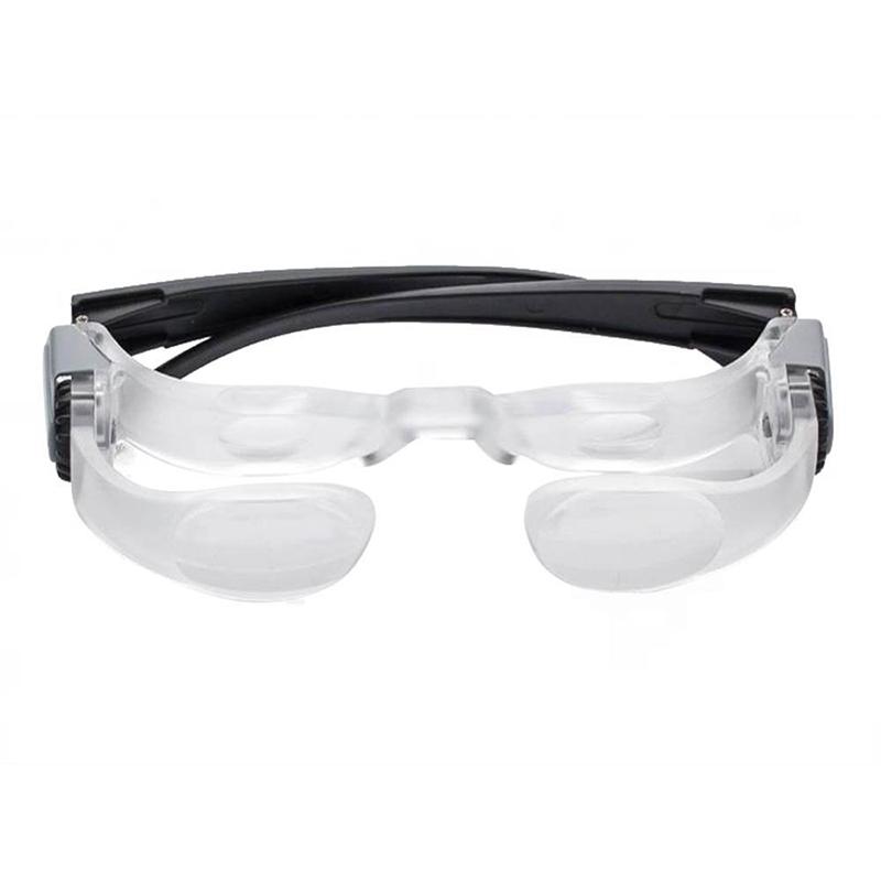 Eyeglass Style Binocular Magnifying Glasses For Reading &amp; Tv Watching, Hands-free Optical Magnifier For Hyperopia And Presbyopia