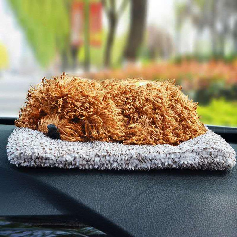 Car Dashboard Ornaments Decor Cute Simulation Plush Cats Dogs Toy Automobiles Decoration Interior Children Gift Auto Accessories