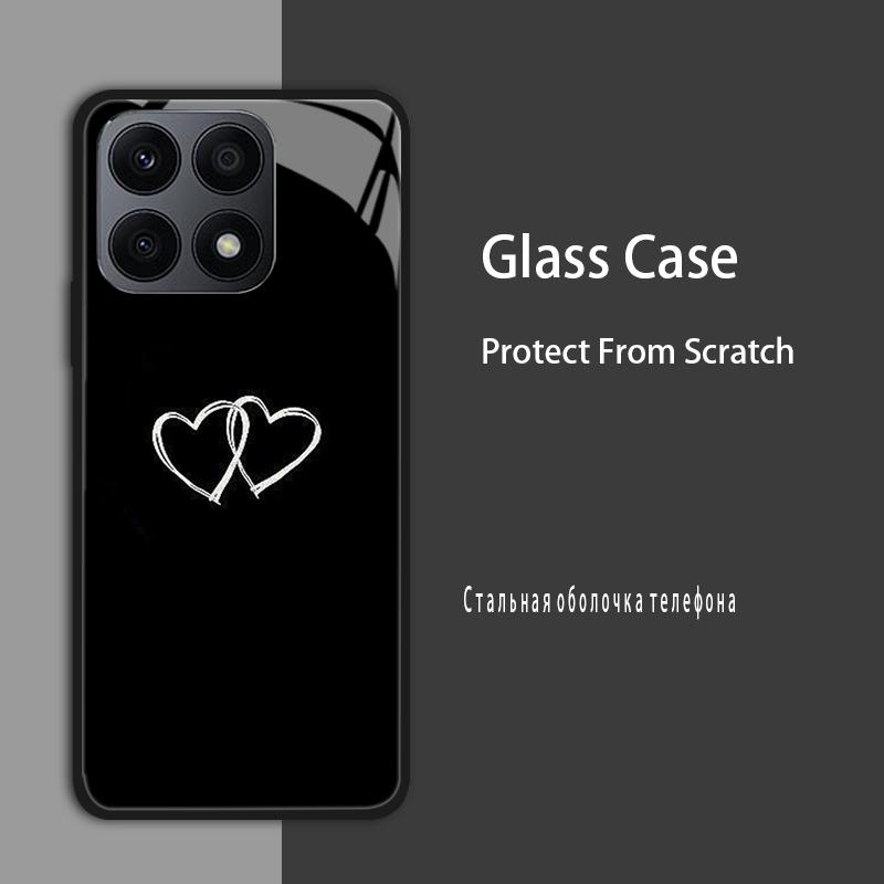 Dla Huawei Honor X6a X6 X6S X8 5G 4G Etui Pokrowiec Szklane Etui Hartowana Obudowa Zderzak Dla Honor X8A X6A X7A X8B Etui Ochronne