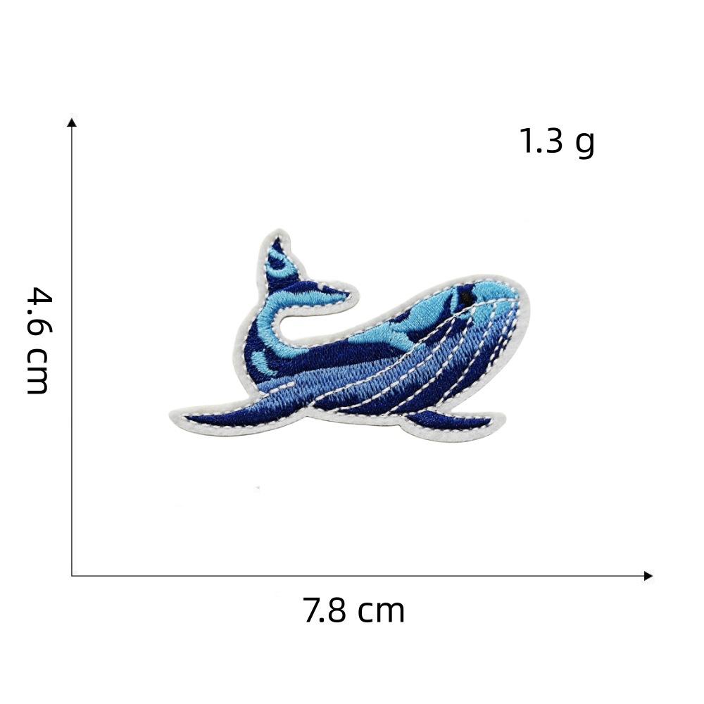 Personalized Blue Series Cloth Sticker Graffiti Decoration Cartoon Guitar Suitcase Computer Embroidery Hot Melt Adhesive Sticker