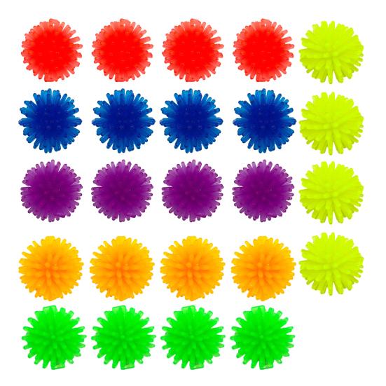 24Pcs 2.5CM Spiky Hedge Balls Mini Porcupine Balls Stress Relief Soft Small Massage