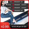 Car Sticker Car Door Plate Carbon Fiber Threshold Protector Sticker Decals For Peugeot 408 4008 308 3008 Rifter 5008 508 2008 20