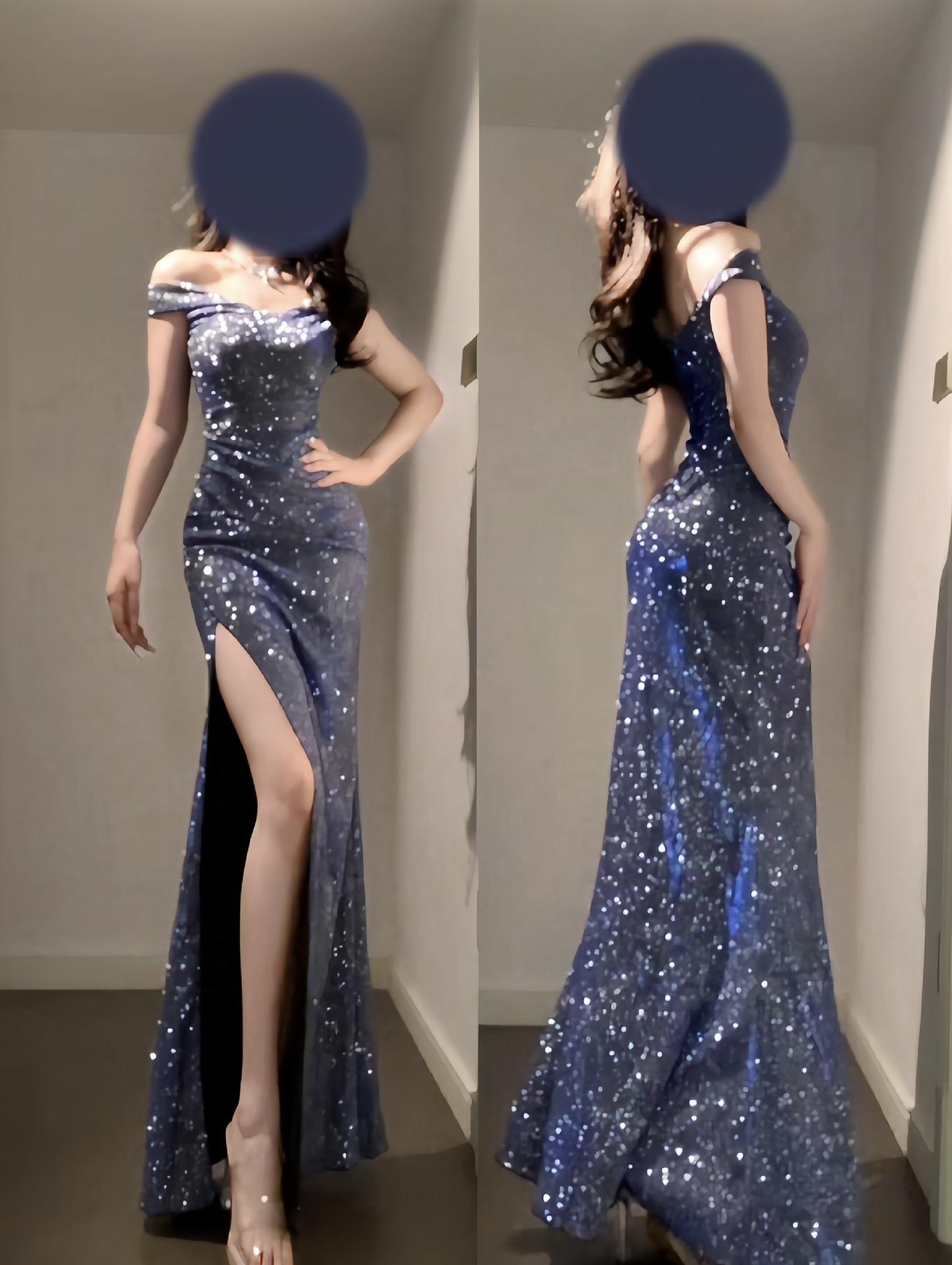 Blue Sparkling Noble Catwalk Birthday Banquet