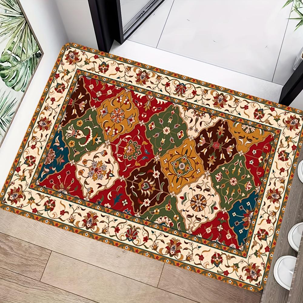 2D Flat-1pc Colorful Doorway Floor Mats , Suitable for entrance, kitchen, living room, rectangular carpet decoration.