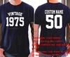 1975 T-shirts Graphiques pour 50e Anniversaire Vintage Personnalisé Drôle Rétro Cadeau pour Hommes Femmes Couple Anniversaire T-shirt Hauts en Coton