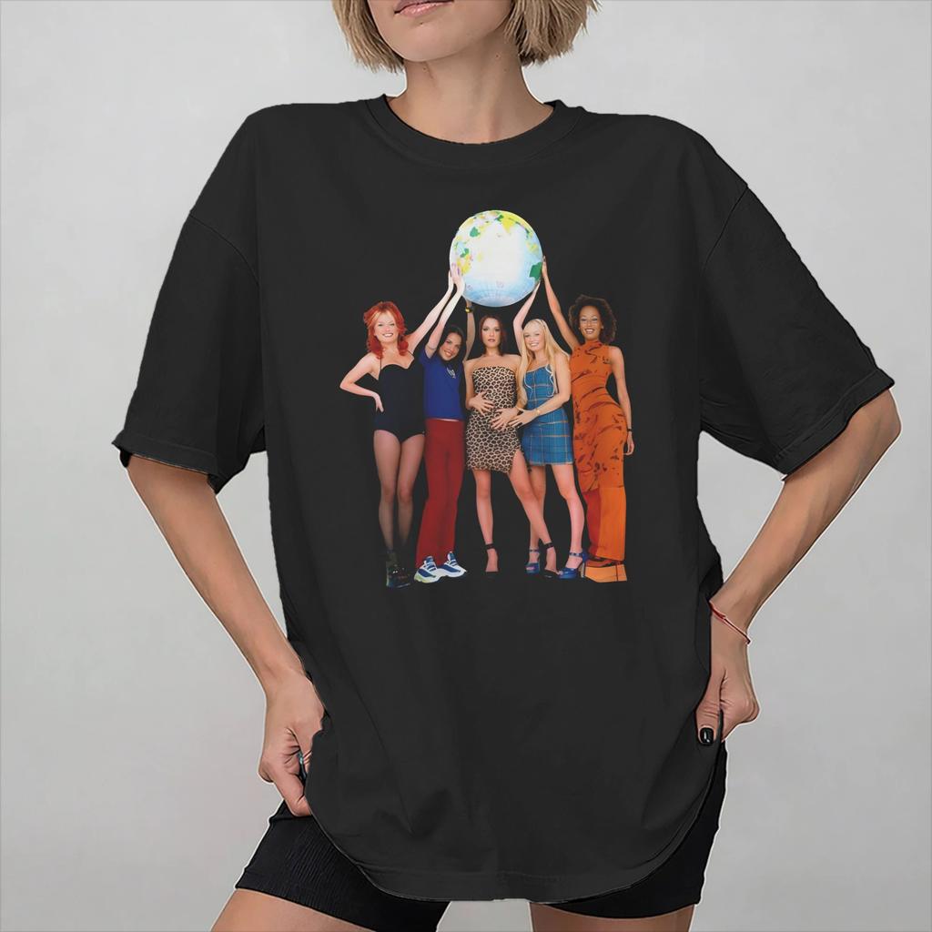 Unisex Women Graphic Print Spice Girls Pop Group Tour T Shirt Tee Pure Cotton Tshirts Clothing