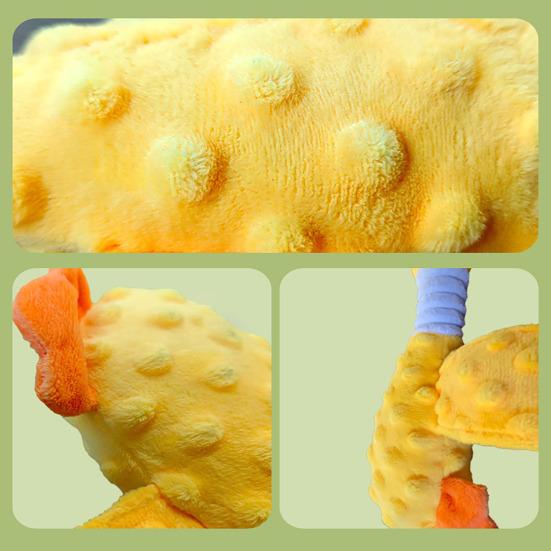 Stuffed Duck Dog Toy for Aggressive Chewers Soft Plush Duck Toy with Squeaker Crinkle Paper Puppy Chew Toy for Interactive Play And Boredom Relief