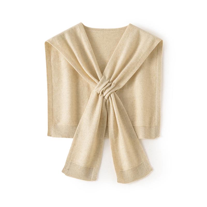 

Casual Cashmere Knit Shawl: Versatile Women s Cross-Tie Outerwear for a Trendy Layered Look.