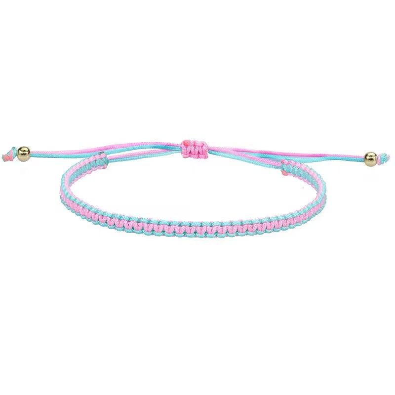 Lucky Woven Rope Bracelets & Bangles Women Men Handmade Knots Tibet Buddhist  Friendship Girls Gift Adjustable