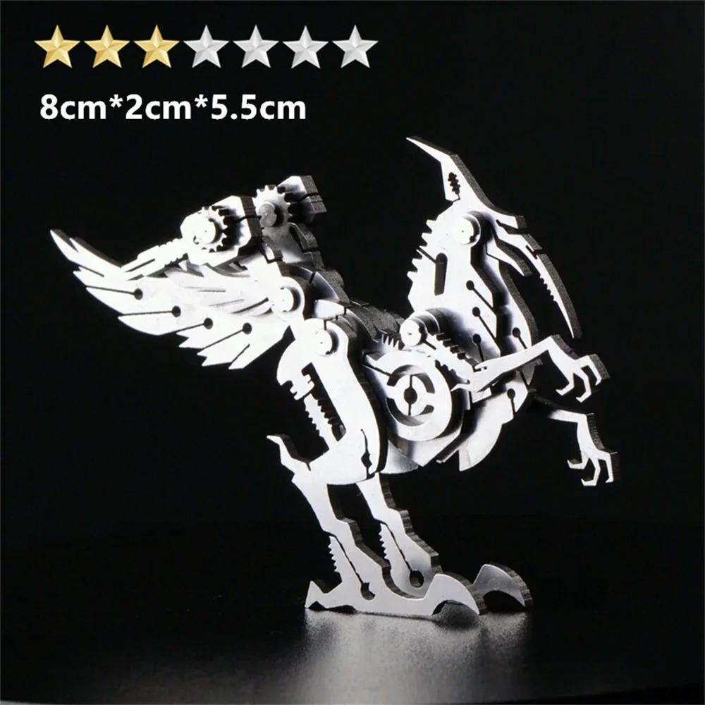 Microworld 3D Metal Animal Puzzle Games Steel Warcraft DIY Kits Detachable Jigsaw Birthday Gifts Toys For Home Decorative