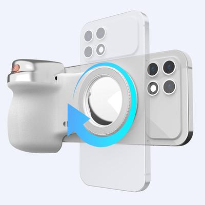 Magnetic Rotatable Camera Grip Wireless Selfie Handle With Shutter Travel Outdoor Sports Photography For Smartphone, Men Women