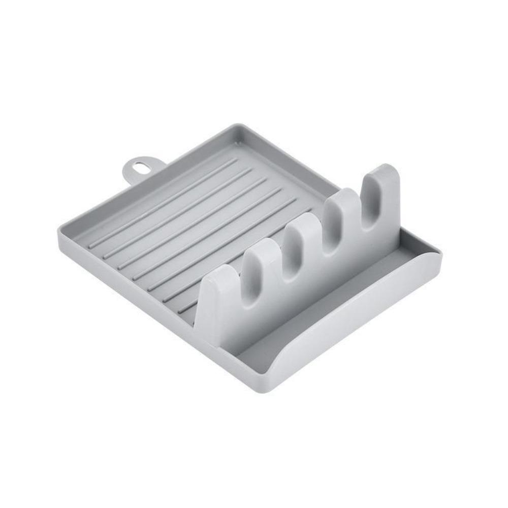 

Non-slip Paintings Brushes Rests Plastic 4 Slots Spoon Holders Spatula Rack Painting Accessories сірий