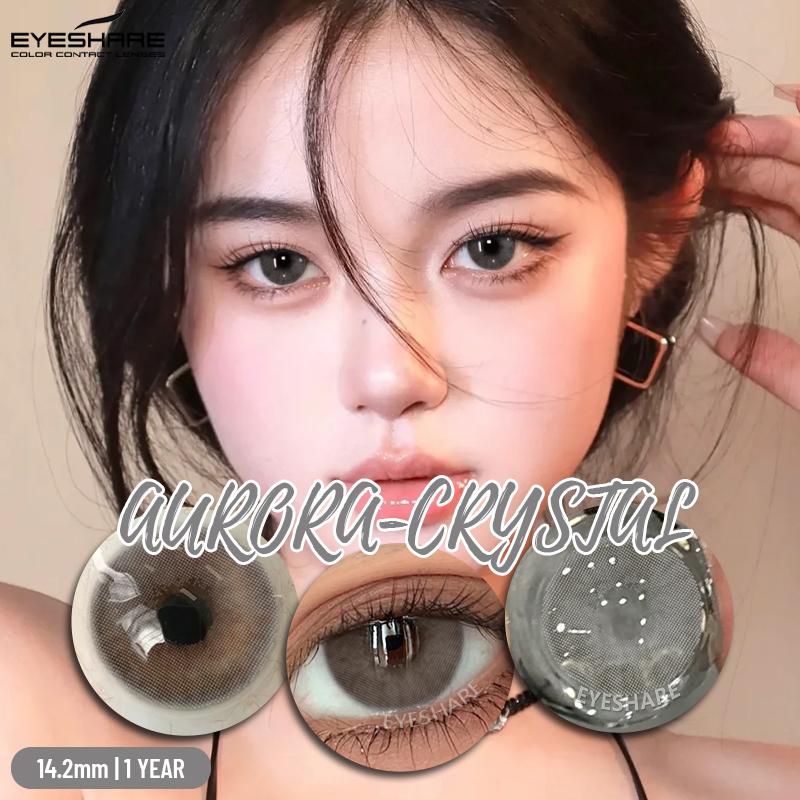 

EYESHARE Цветные контактные линзы 2 шт. Желто-зеленые натуральные и удобные контактные линзы Рассветно-голубые модные контактные линзы Цветные косметические линзы