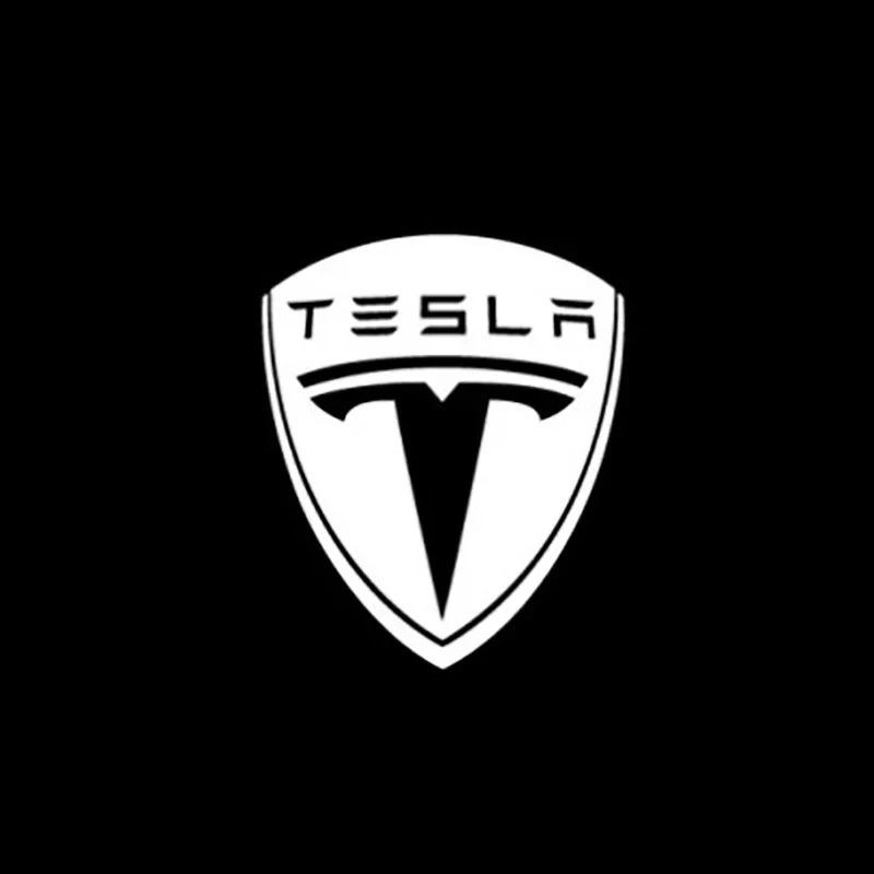 Official 2/4pcs Car Door LED Projector HD Welcome Laser Light for For Tesla Model Y 3 S X