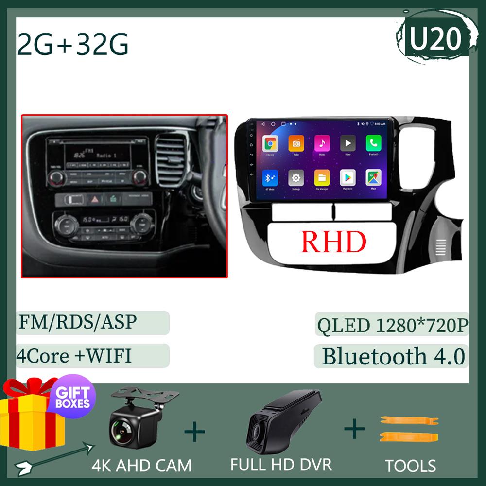 Wireless CarPlay Android 14 Auto Radio For Mitsubishi Outlander 3 GF0W GG0W 2012-2018 Car Multimedia GPS No 2din Touch Screen