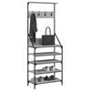 Clothing Rack with Shoe Shelf Grey Sonoma 70 X 34 X 184 Cm