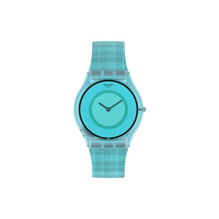 SWATCH  X Supriya Lele Collaboration de Designer Ultra-Fine Tendance D&eacute;contract&eacute;e &Eacute;tanche Montre Montres Unisexes Bleu SS08Z102 Blue