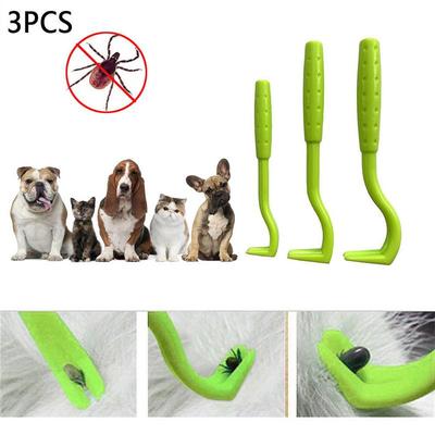 3 Stück/Set Haustier Zeckenentferner Set Haustier Katze Hund Zecken Dreh-Haken Haustier Milben Floh-Extraktor Haustier Milben Pinzette Kamm Zubehör