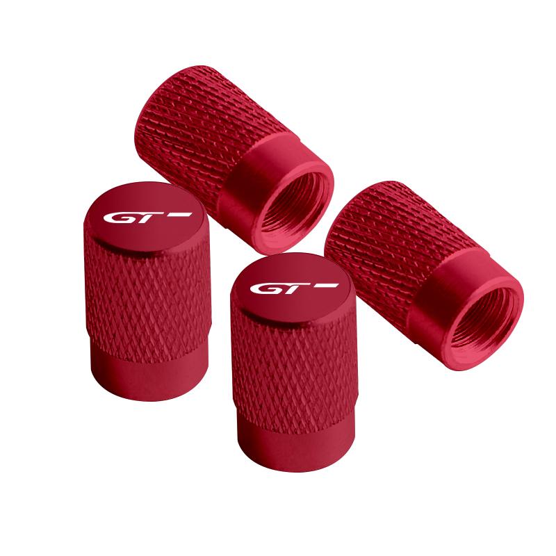 4pcs Metal GT Badges Car Wheel Tire Valve Caps Covers For Peugeot RCZ 206 307 308 3008 207 208 508 2008 5008 RIFTER Accessories