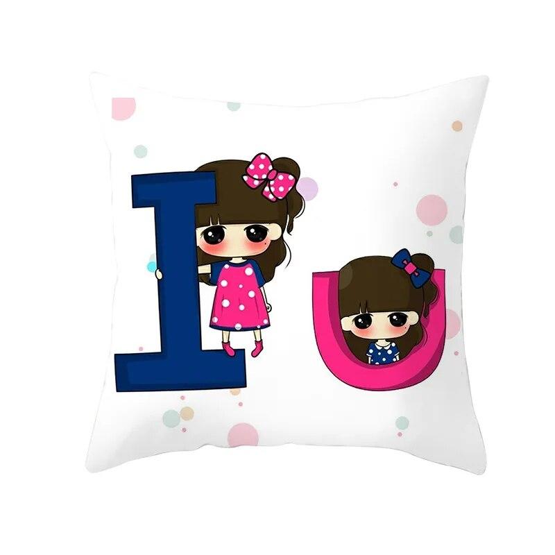 Happy Valentines Day LOVE Heart Față de pernă pentru cuplu Husă de pernă pentru canapea Husă de pernă pentru pat Husă de pernă Decor acasă Husă de pernă pentru mașină