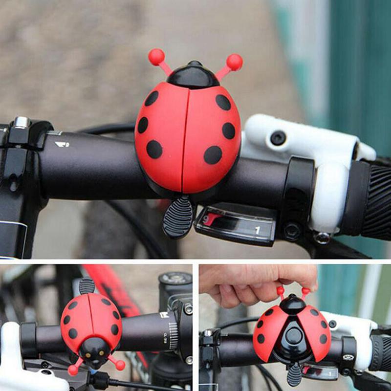 1Pc Bicycle Ladybug Bell Cartoon Cycling Bell Lovely Kids Bike Ride Alarm Horn