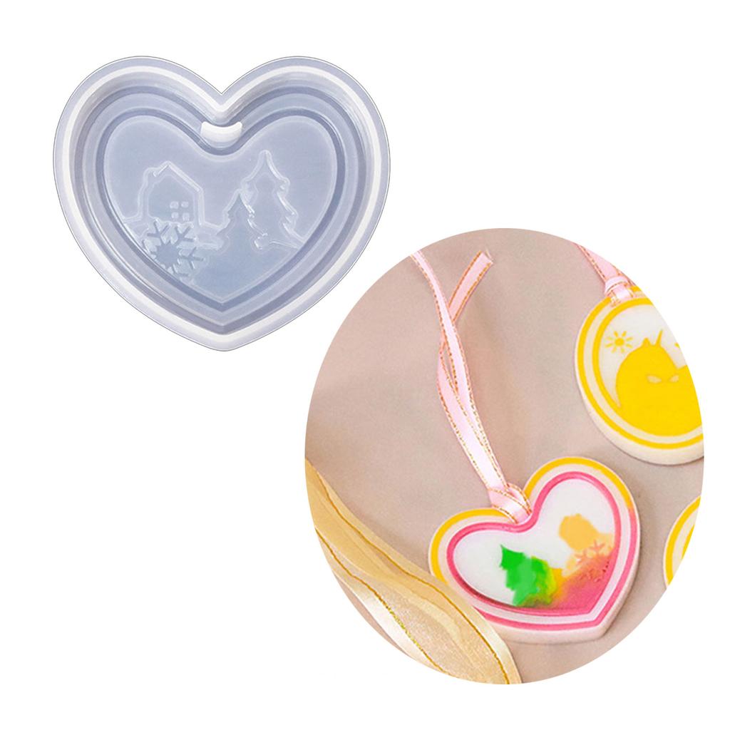 Listing Pendant Mold Silicone Epoxy Molds Christmas Ornament Casting Molds DIY Crafts Making Tools Home Decorations