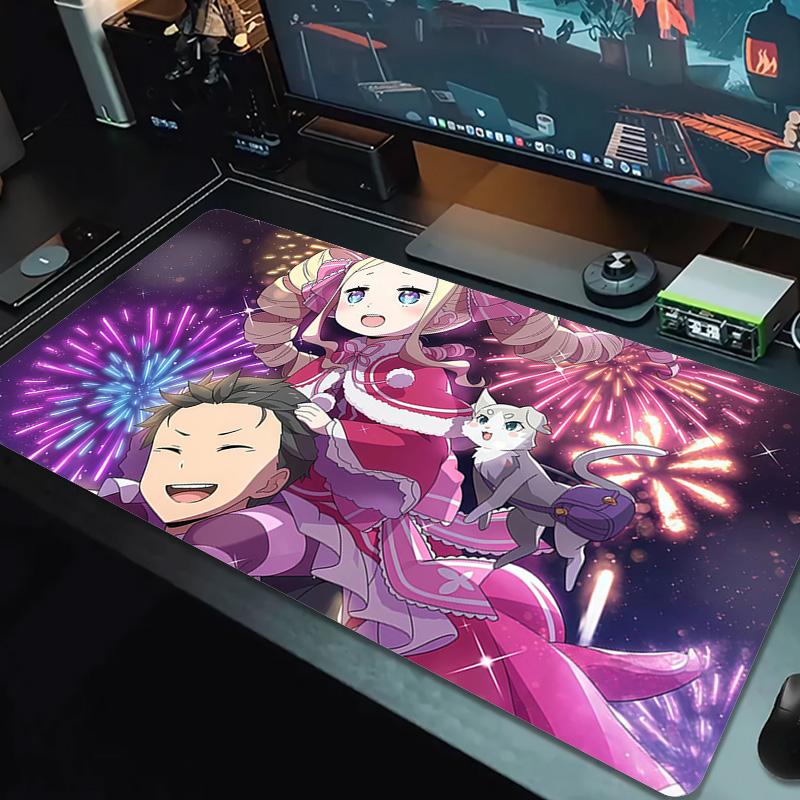 ReZero2 Print  Cushion Non-slip Laptop Tablet Big Mousepad XXL Mat Mini PC Playmat With Lock Edge