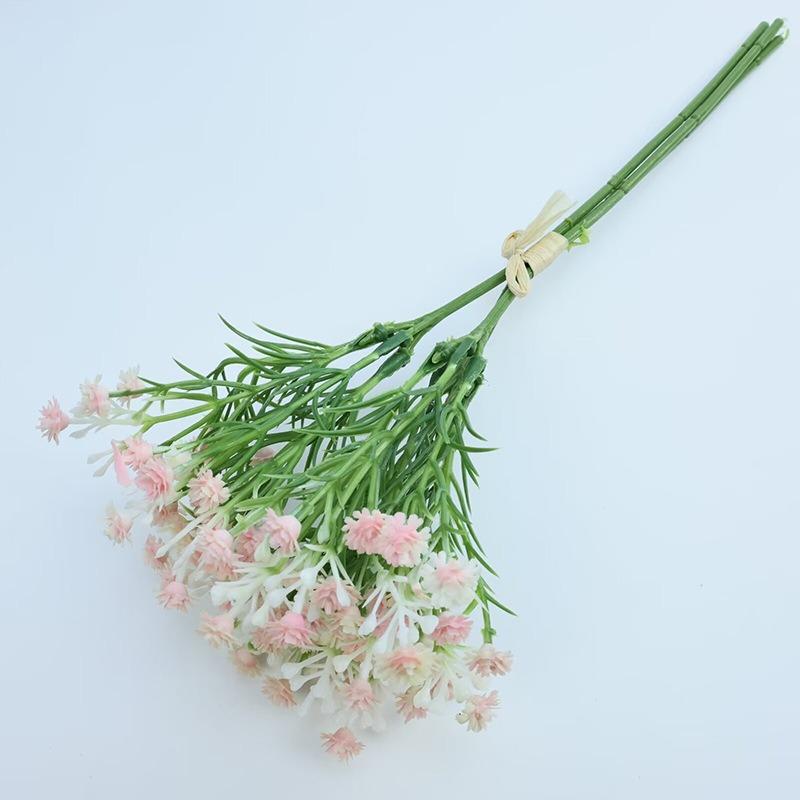 Simulation Gypsy Green Plant Decoration Hand Holding Plastic Flower Handle Touching Fake Bouquet Photo Props Home