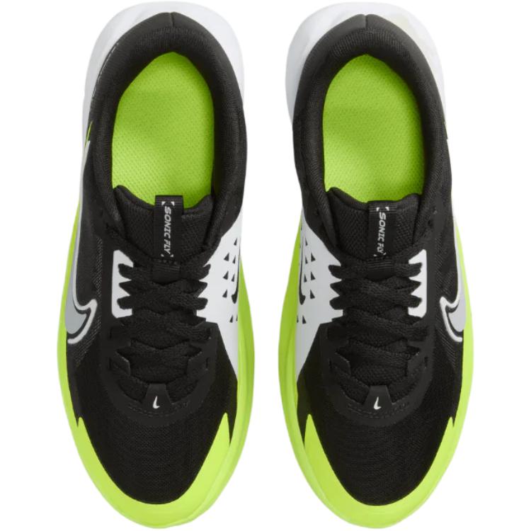 New Nike SONIC FLY Cushioning, Rebound, Breathable, Support Low Top Kids' Running Shoes Black Yellow Teenagers FZ0017-002