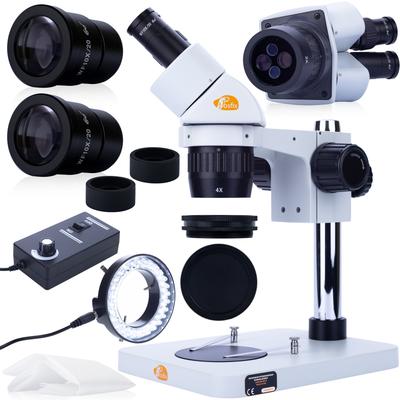 Mikroskop Stereoskopowy Binokularowy Ganimedes S MSGS-B-PS1 – Zakres Powiększenia 20/40x | Wysokiej Jakości Optyka | Ergonomiczna Głowica 45°