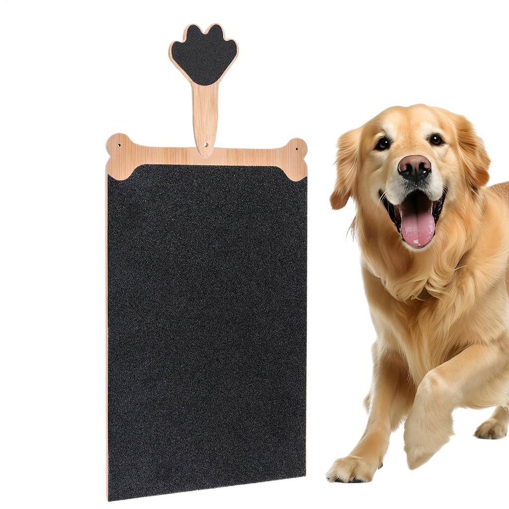 Hund doppelseitiges Nagelpflege-Werkzeug Holz-Hunde-Nagelkratzbrett Interaktives Welpen-Kratzbrett Hunde-Krallen-Schneidebrett
