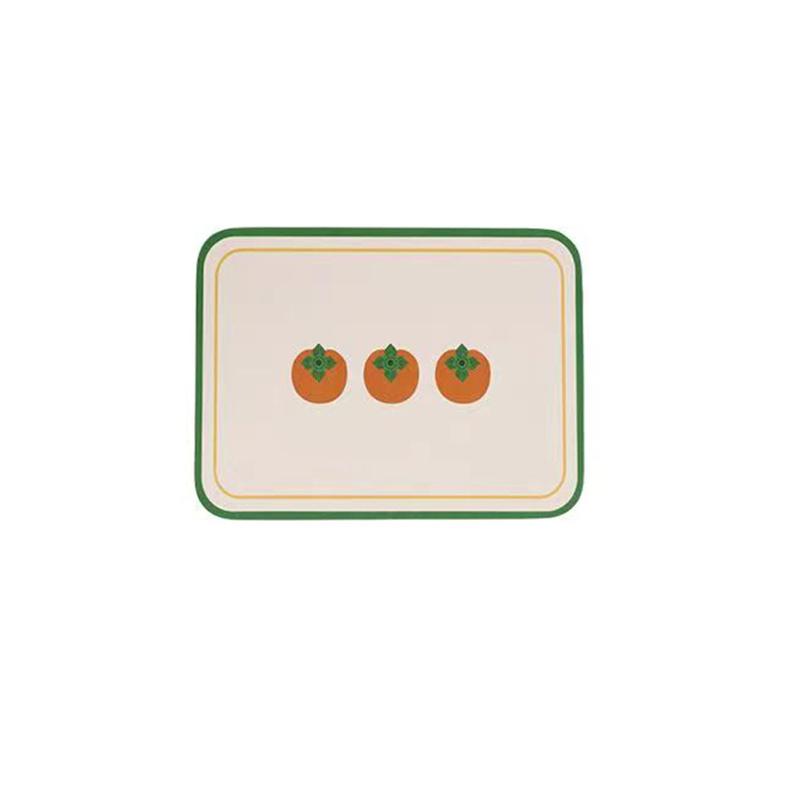 Household Printing Leather Meal Mats Oil Proof Waterproof Light Luxury Dining Table Mat American Style Heat Insulation Bowl Pad