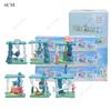 6Pcslots  Anime Figure Set Elf Ball Eevee Teacup Garden Succulent Plants Action Model Perfume Bottle Doll Toy Kids Gifts