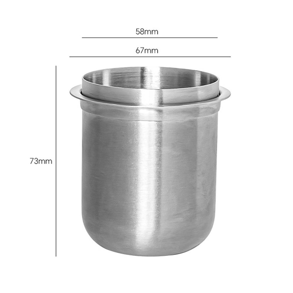 58mm Coffee Grinder Catch Cup Espresso Coffee Dosing Cup Stainless Steel Powder Catcher ( BPA Free, No FDA )