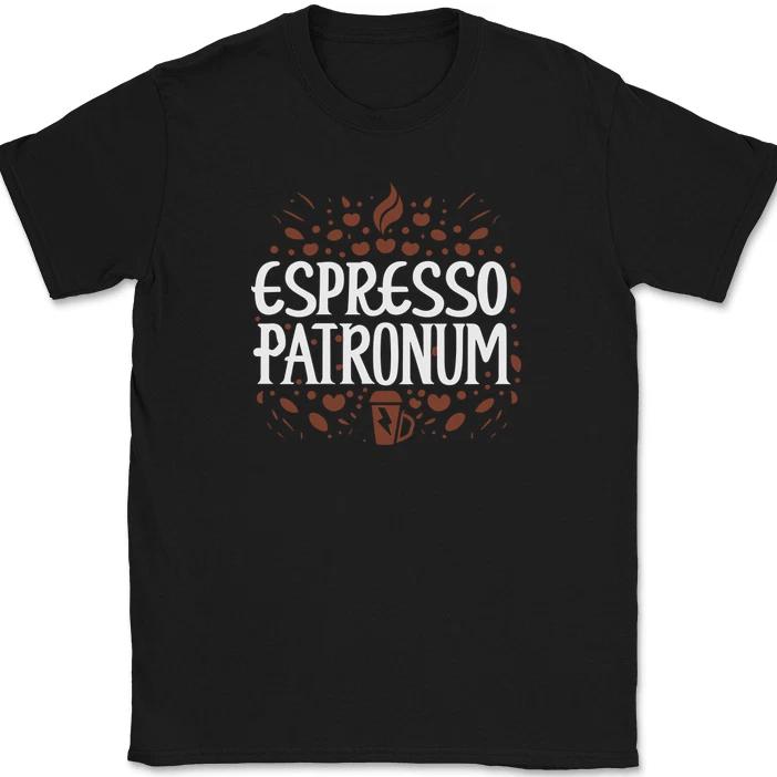 Espresso Patronum T-Shirt Funny Coffee Office Wizard Fantasy Humor Tee